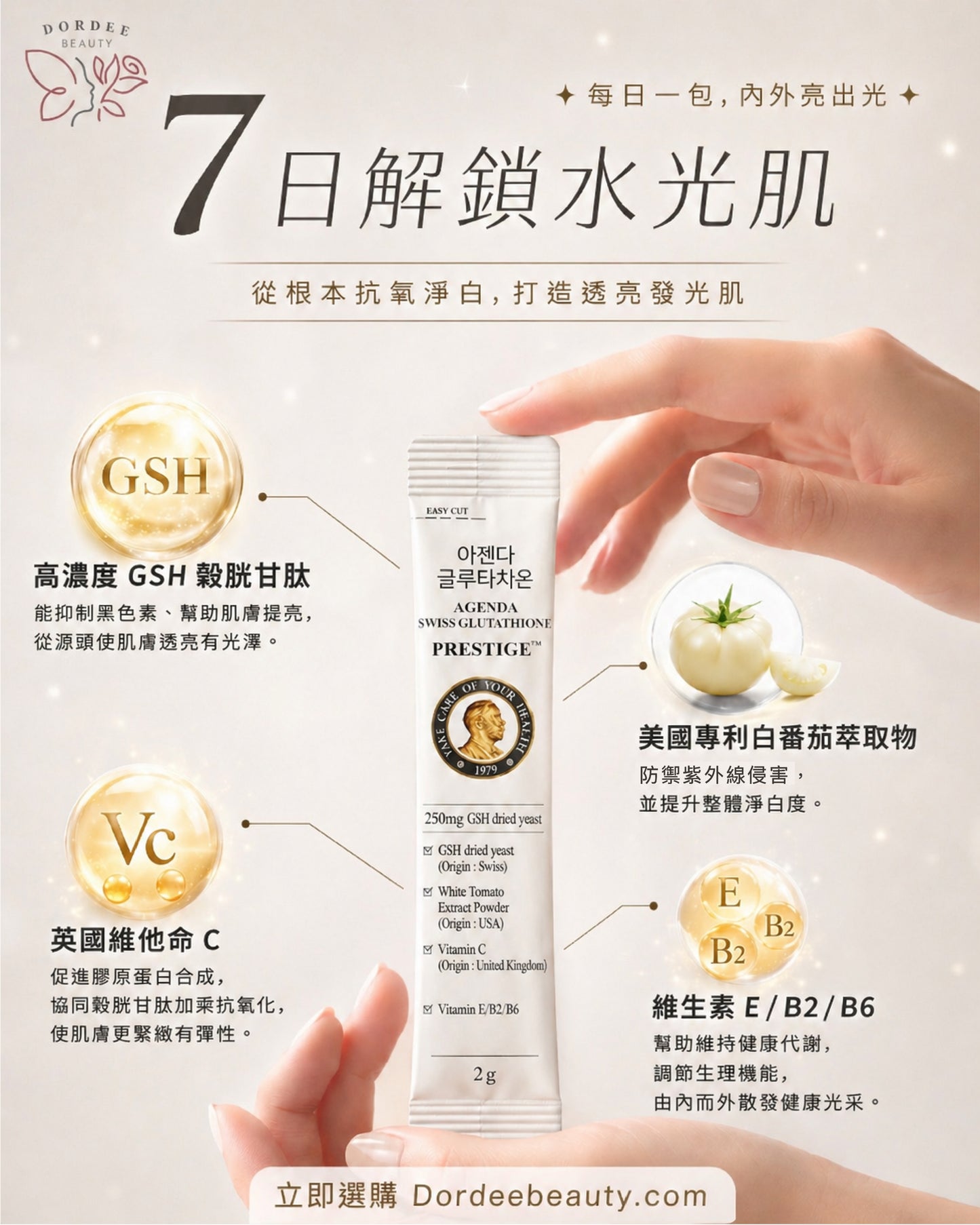AGENDA 美白穀胱甘肽粉 (現貨)